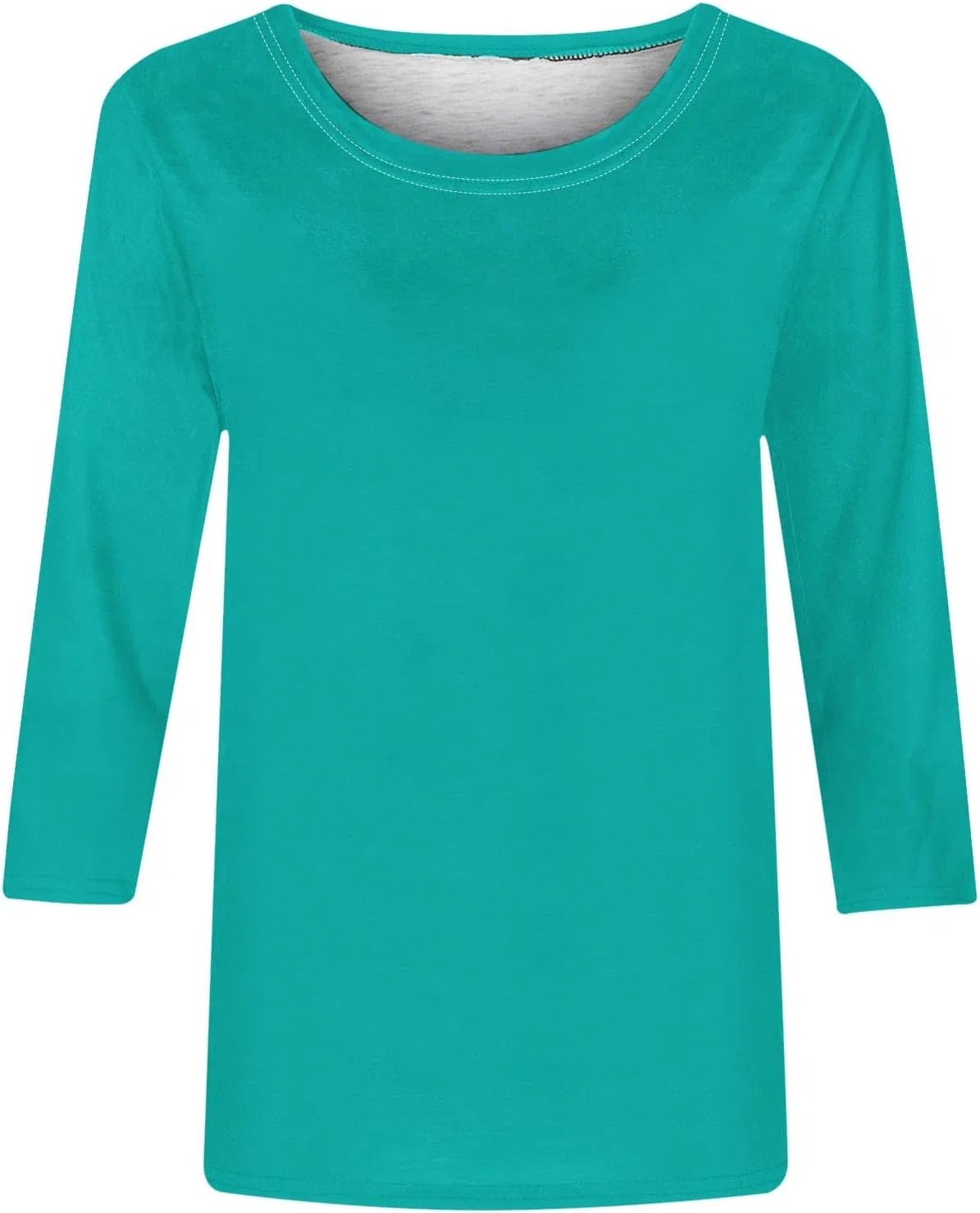 Женская свободная блуза с воротником-стойкой, Mint Green — фото 4
