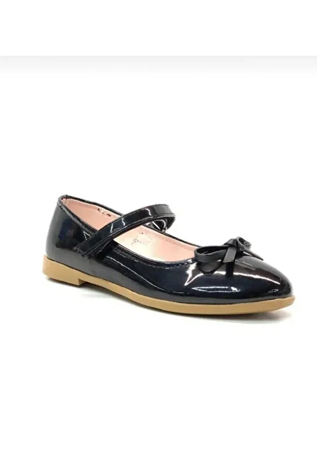Детские балетки для девочек с бантом Merli&Rose, Black