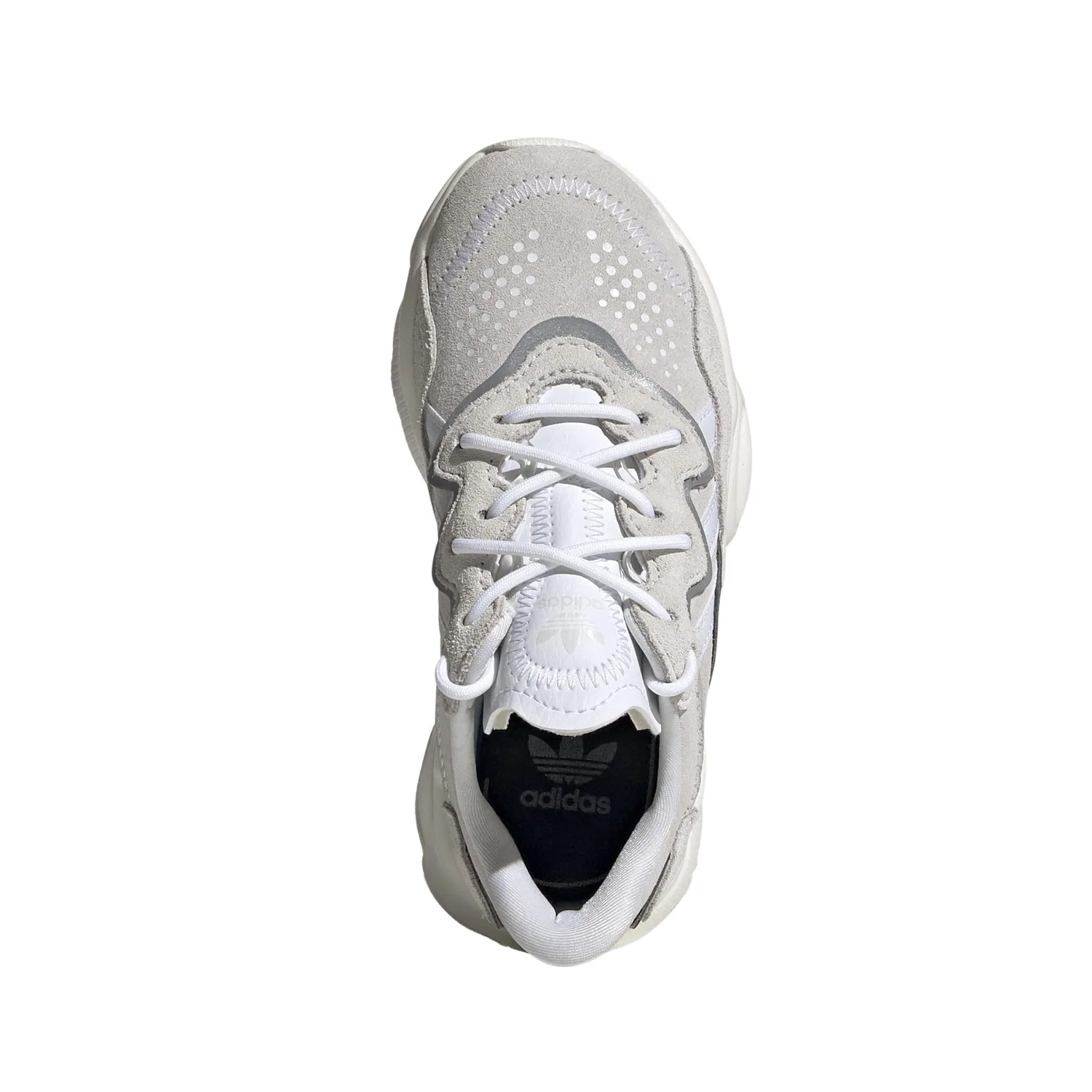Детские кроссовки для мальчиков с принтом Ozweego C Adidas, White — фото 3