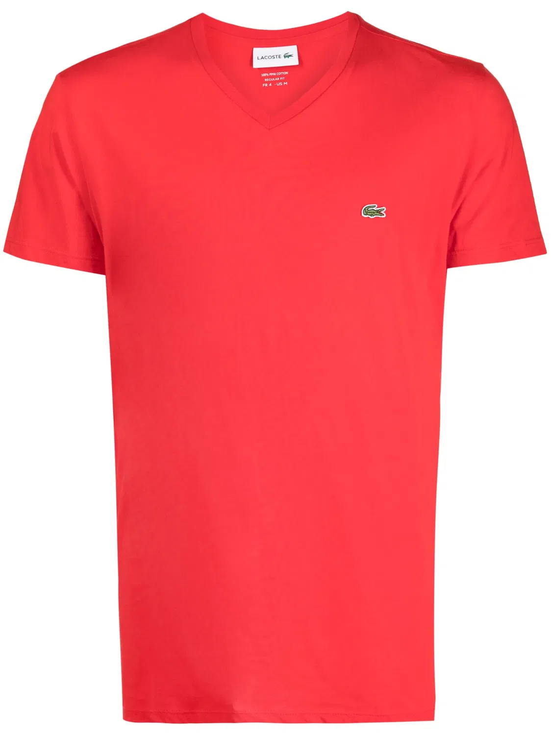 Футболка с вышитым логотипом Lacoste, красный