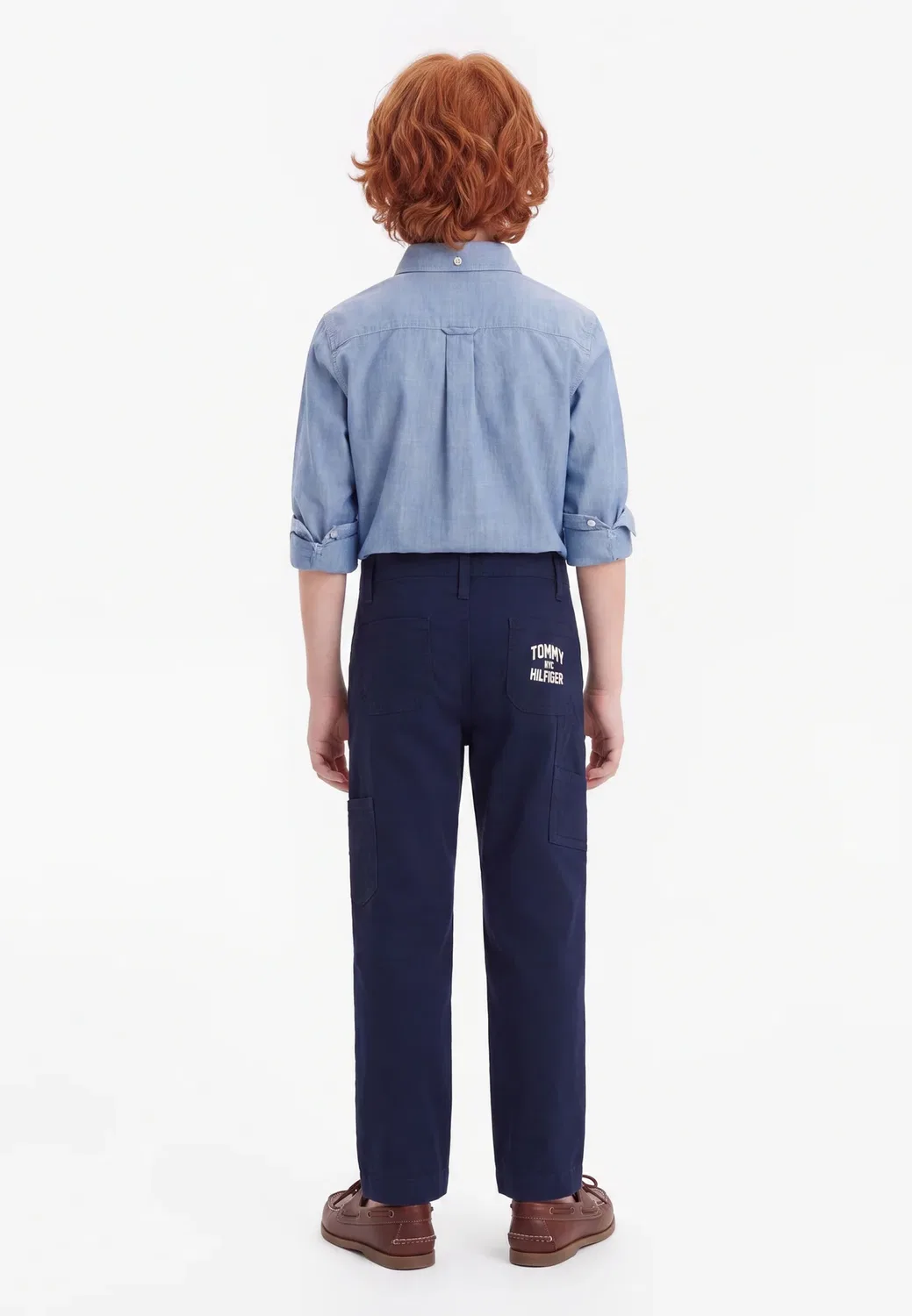 Свободные брюки в елочку Tommy Hilfiger, Dark Blue — фото 2
