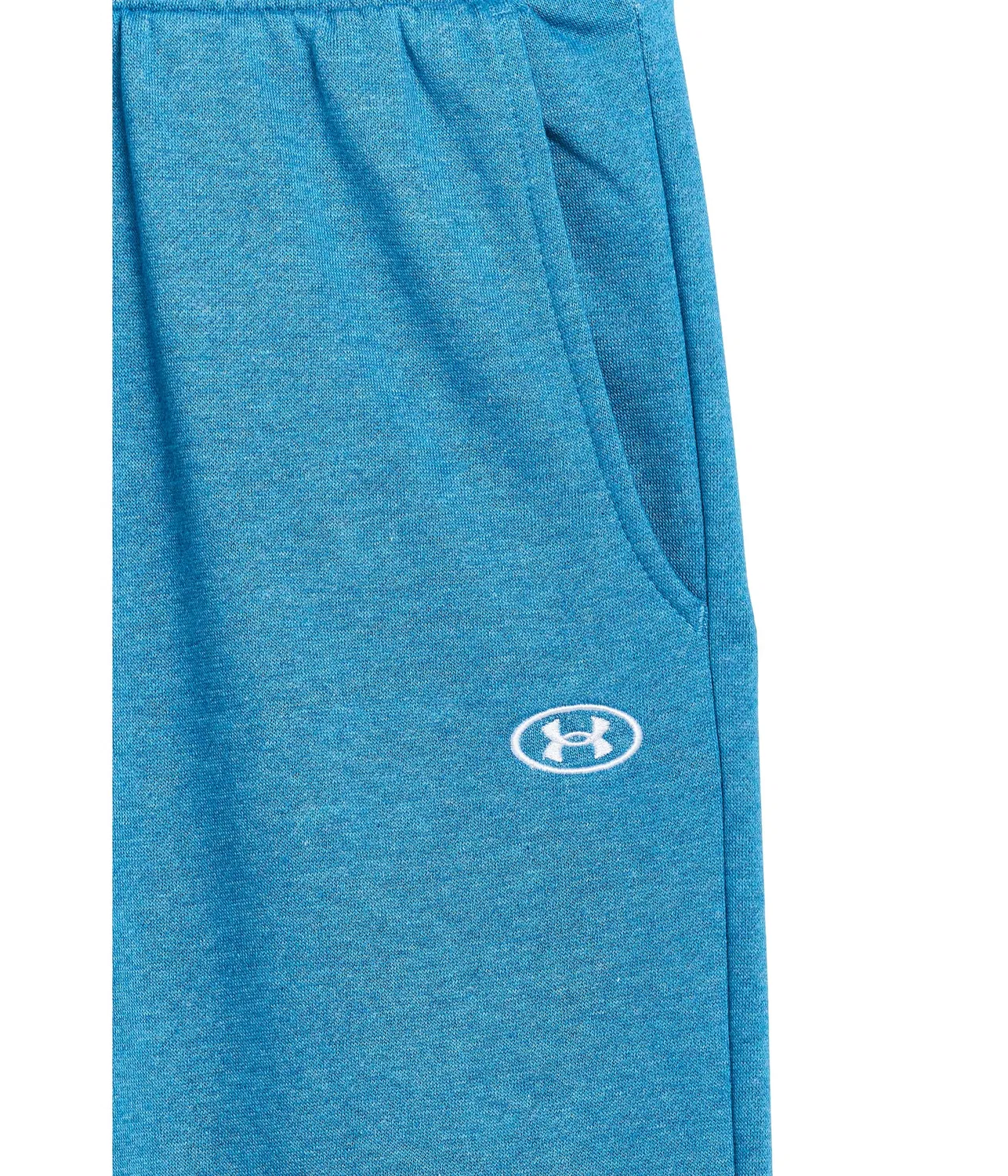 Спортивные брюки Rival Fleece (для детей постарше) Under Armour Kids, Aegean Blue Light Hthr/White — фото 3