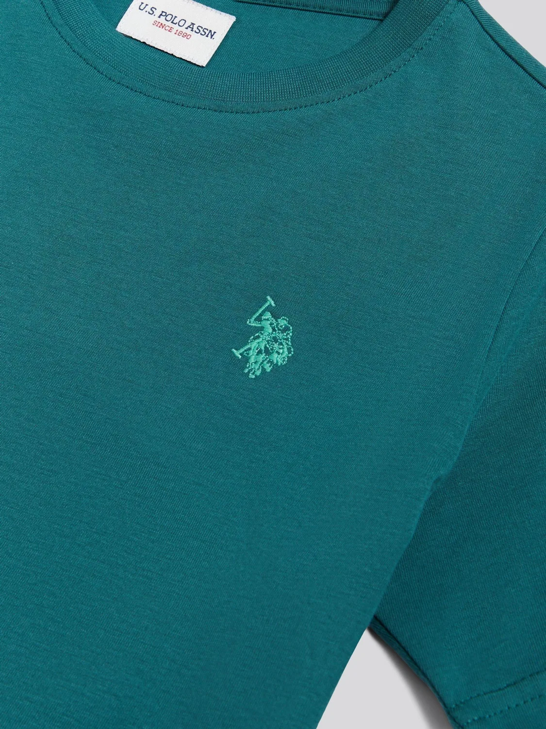 Футболка с текстурой, Double Horsemen U.S. Polo Assn., бирюзовый — фото 3