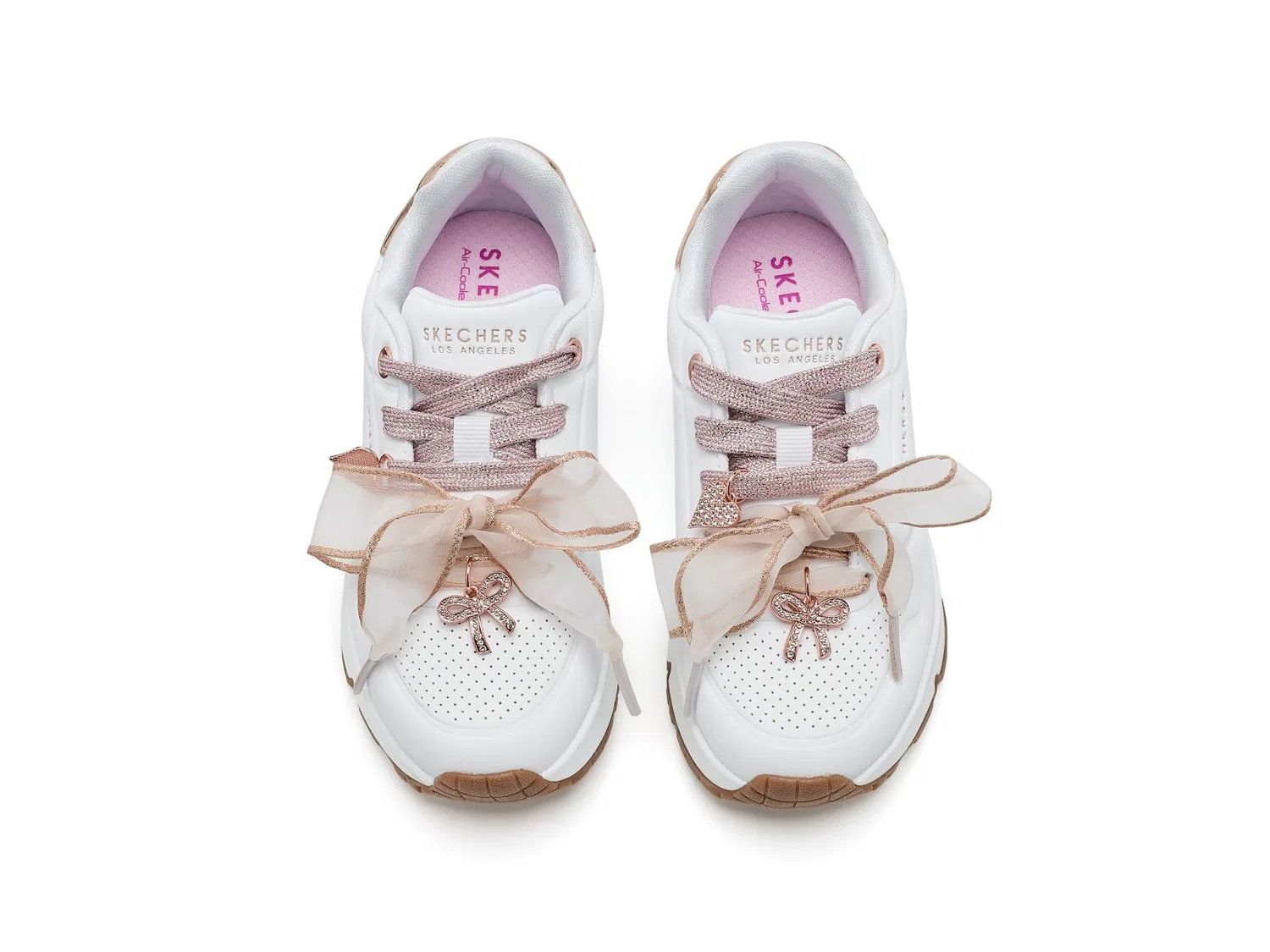 Кроссовки Uno Gen1 310936L (для маленьких и больших детей) Skechers Kids, White/Rosegold — фото 3