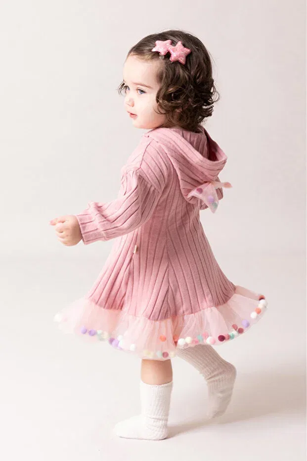 Детское платье для девочек хлопковое Babymod, Pink — фото 4