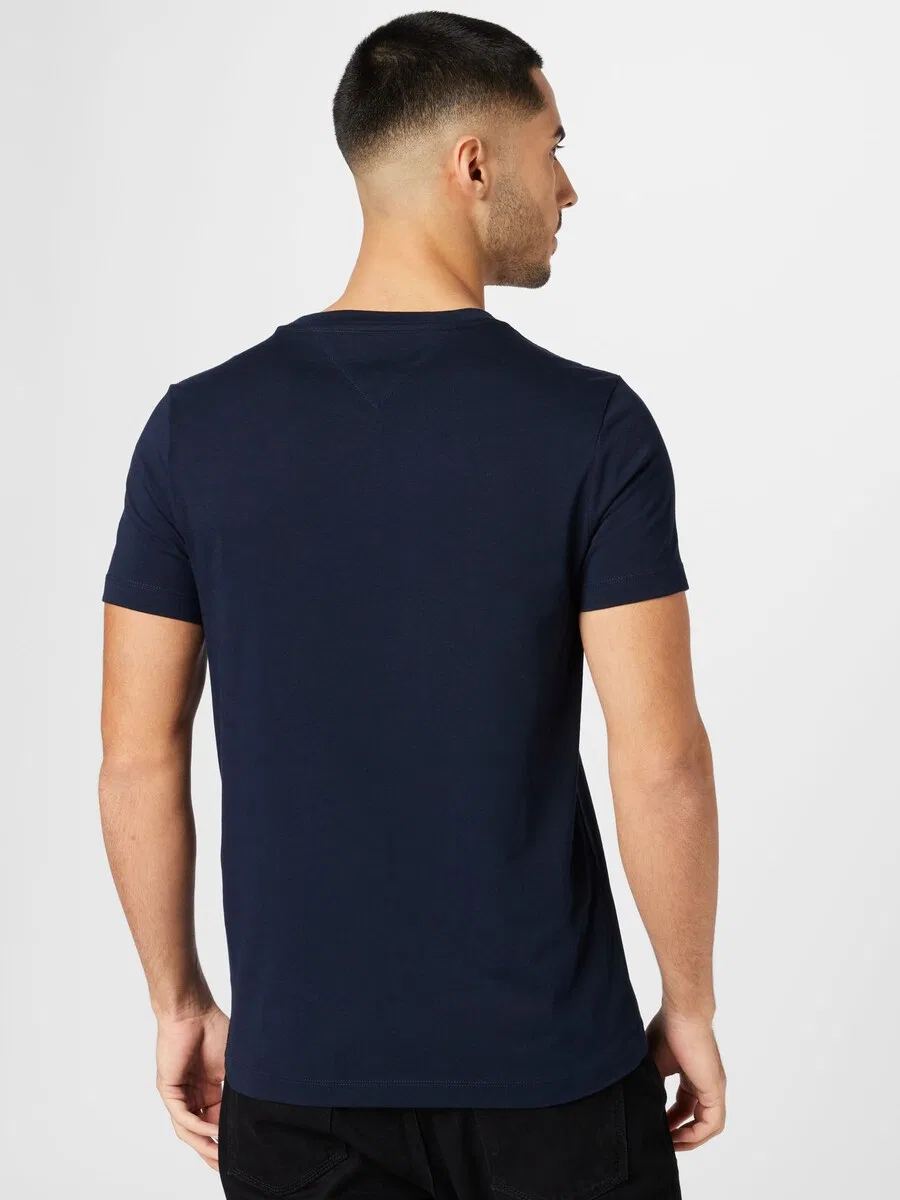 Футболка TOMMY HILFIGER Slim NYC Logo темно-синего цвета — фото 4