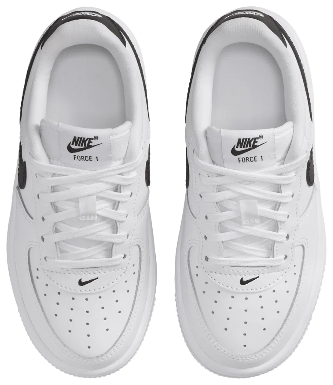 Кроссовки для девочек Air Force 1 Low Lace Nike, белый/черный — фото 4