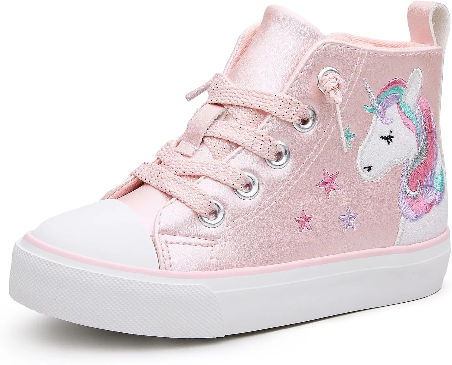 Детские кеды для девочек с блестками Weestep, Unicorn Pink