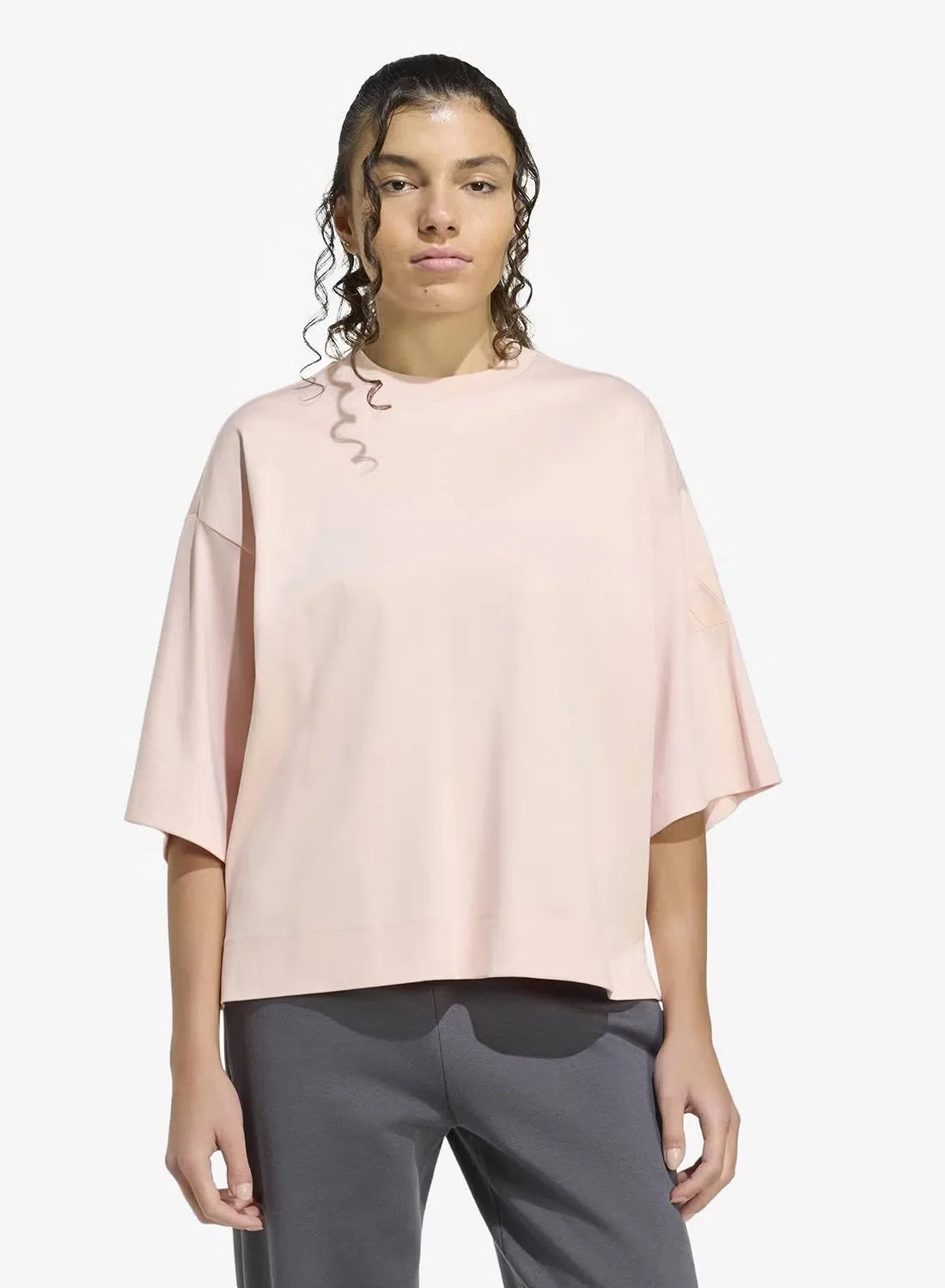 Футболка свободная Soft lux Adidas, сине-розовый