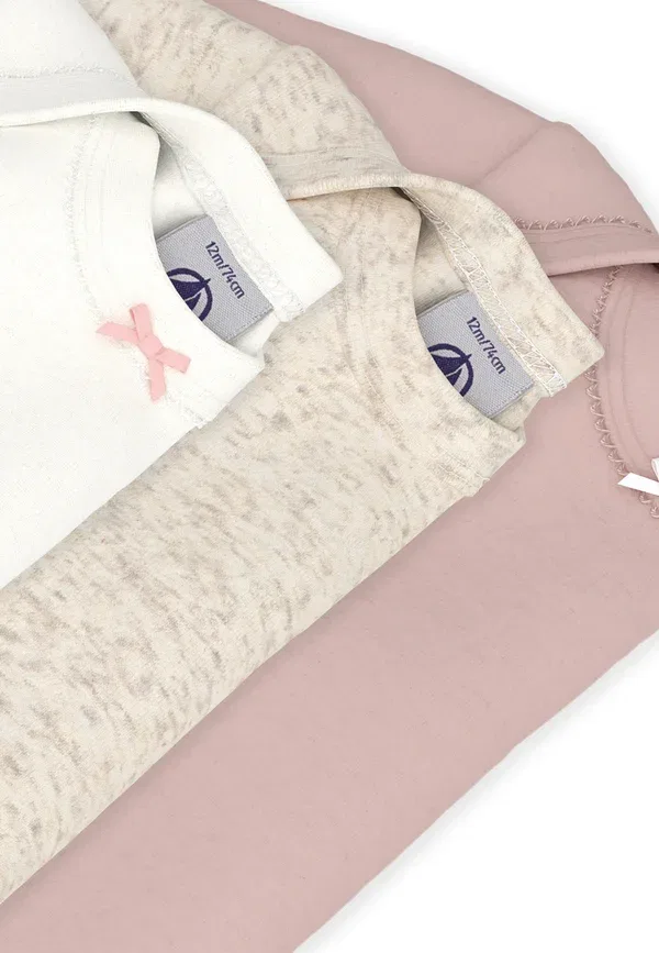 Комплект боди из 3 штук с принтом Petit Bateau, розовый/мультиколор — фото 3
