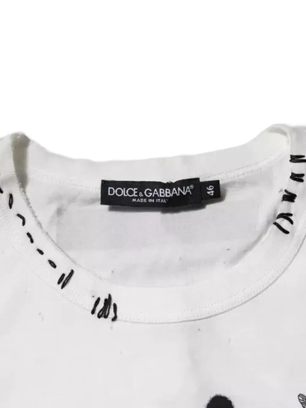 Футболка с принтом граффити DOLCE & GABBANA, белый — фото 4