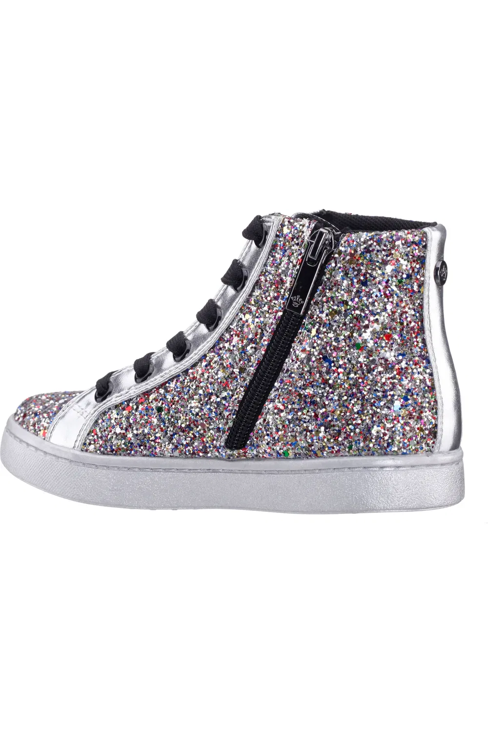 Детские кеды высокие с блестками Cass Nina, Multi Glitter — фото 2