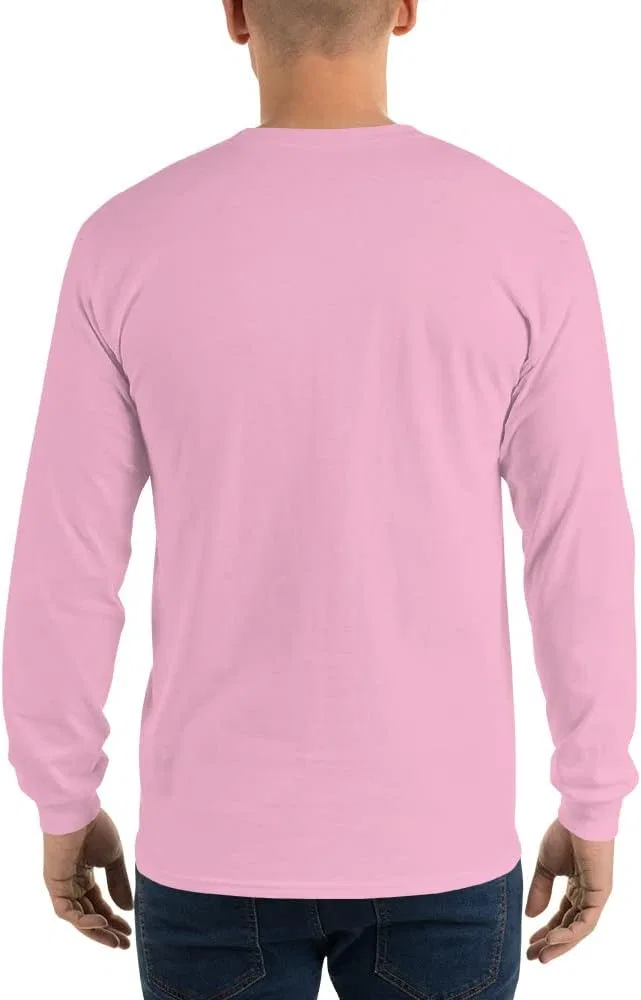 Мужская футболка с длинным рукавом с принтом Straightjacket Is the New Black, Light Pink — фото 4