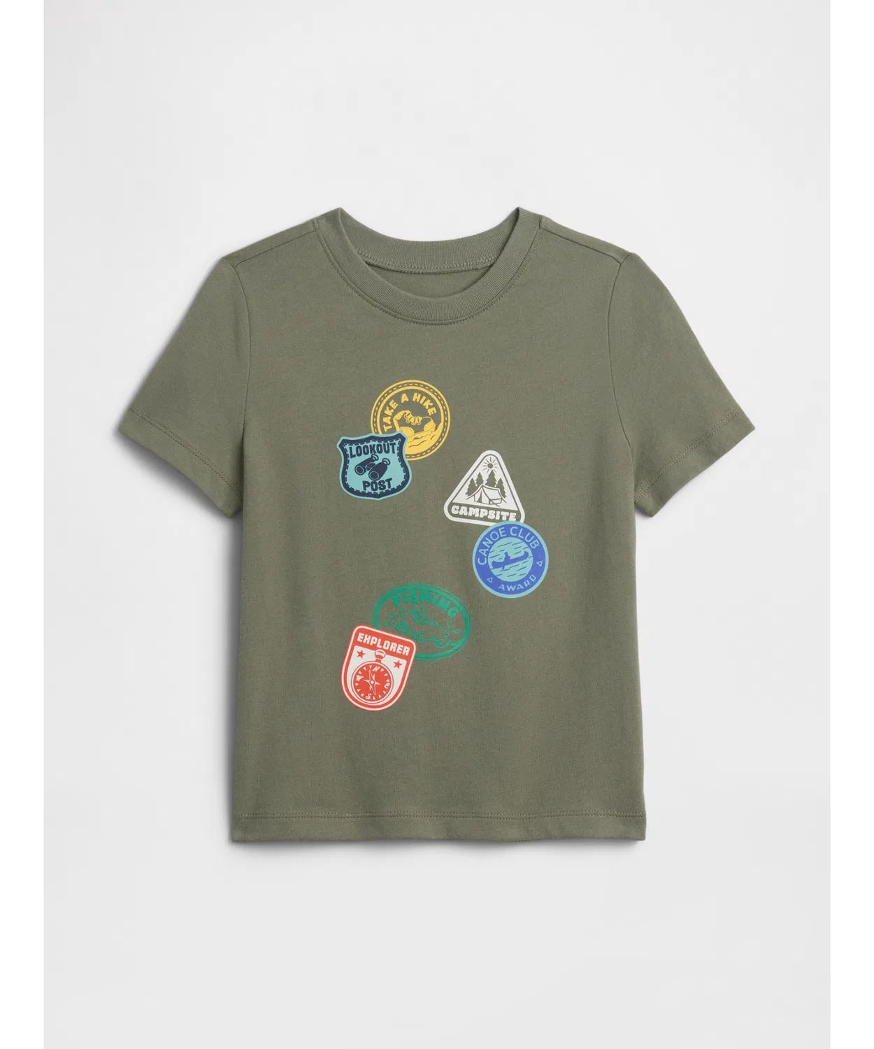 Детская футболка с принтом Baby Graphic T-Shirt GAP, Green