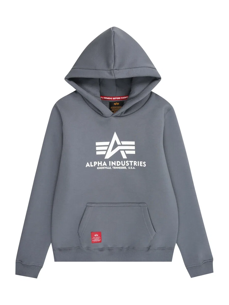 Толстовка ALPHA INDUSTRIES серого цвета