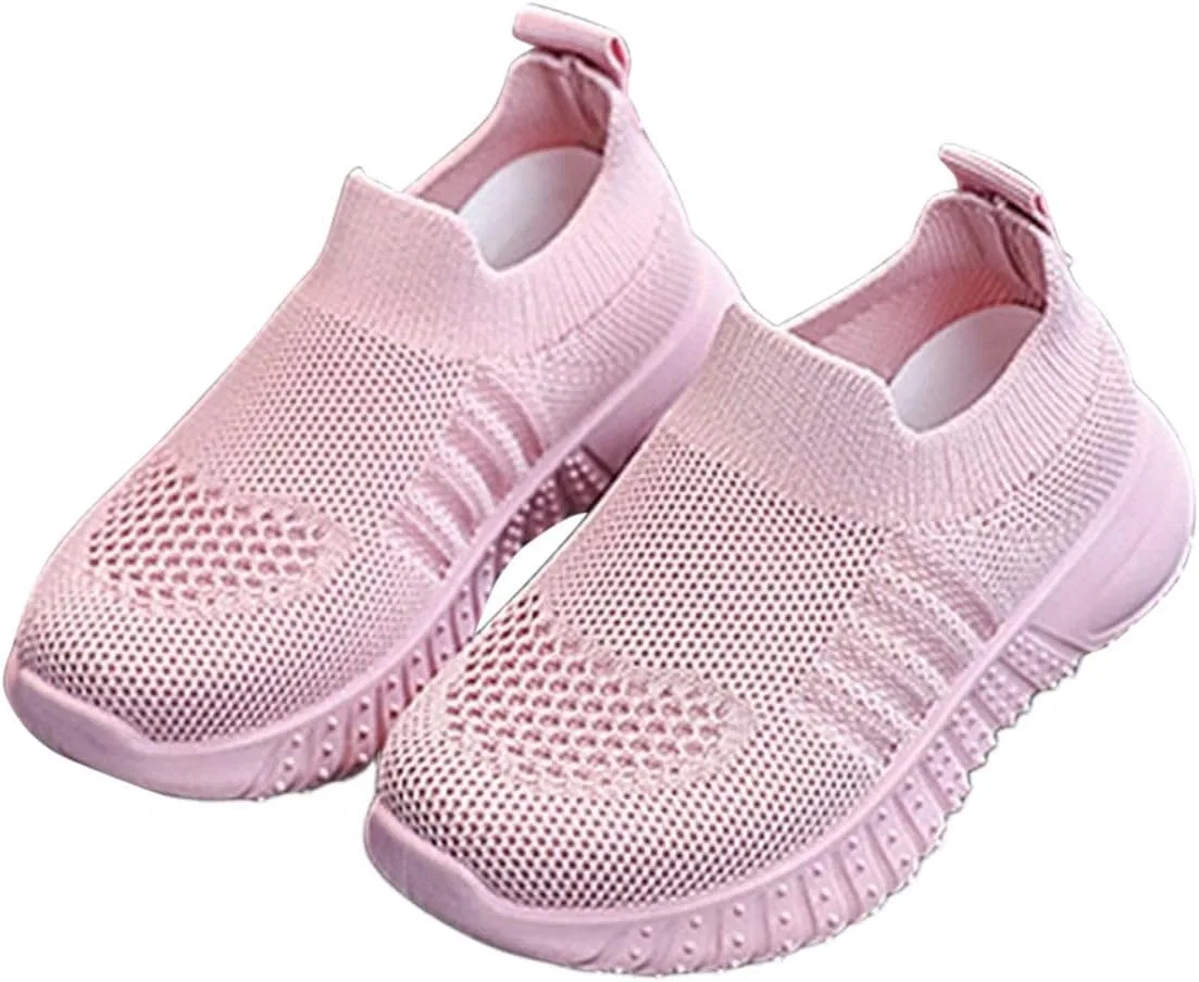 Детские кроссовки для мальчиков с сеткой без шнуровки, Pink
