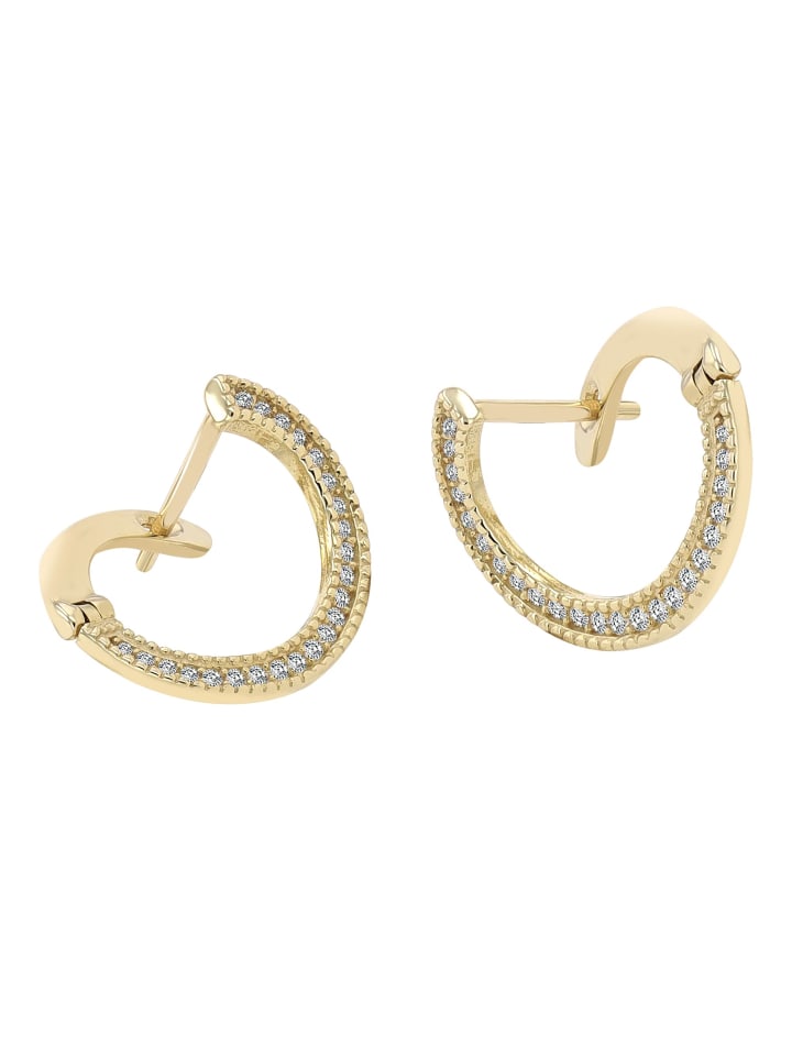 

Adeliás Женские серьги - золотые серьги-гвоздики 333 с кубическим цирконием в золоте