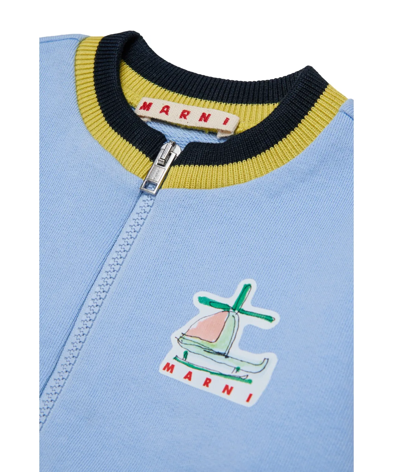 Детский свитшот с длинным рукавом модель MARNI KID MARNI, Blue — фото 4