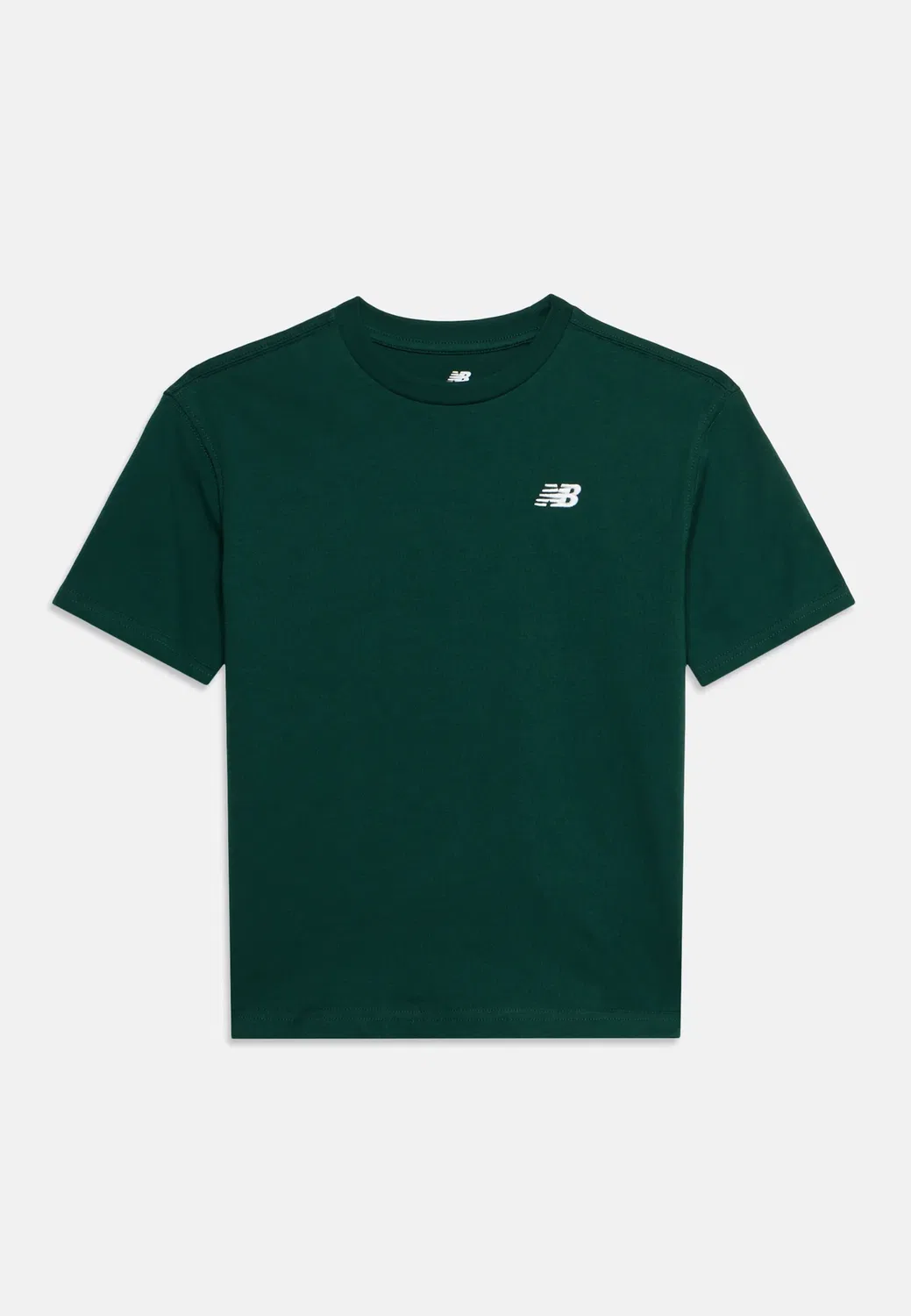 Футболка унисекс с небольшим логотипом - базовая футболка New Balance, Nordic Green