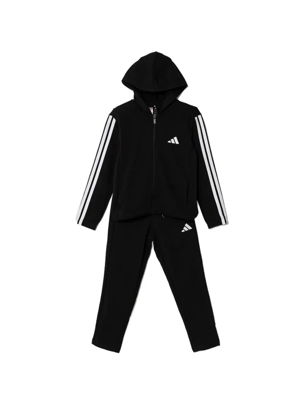 Спортивный костюм с капюшоном и принтом логотипа Adidas Kids, черный