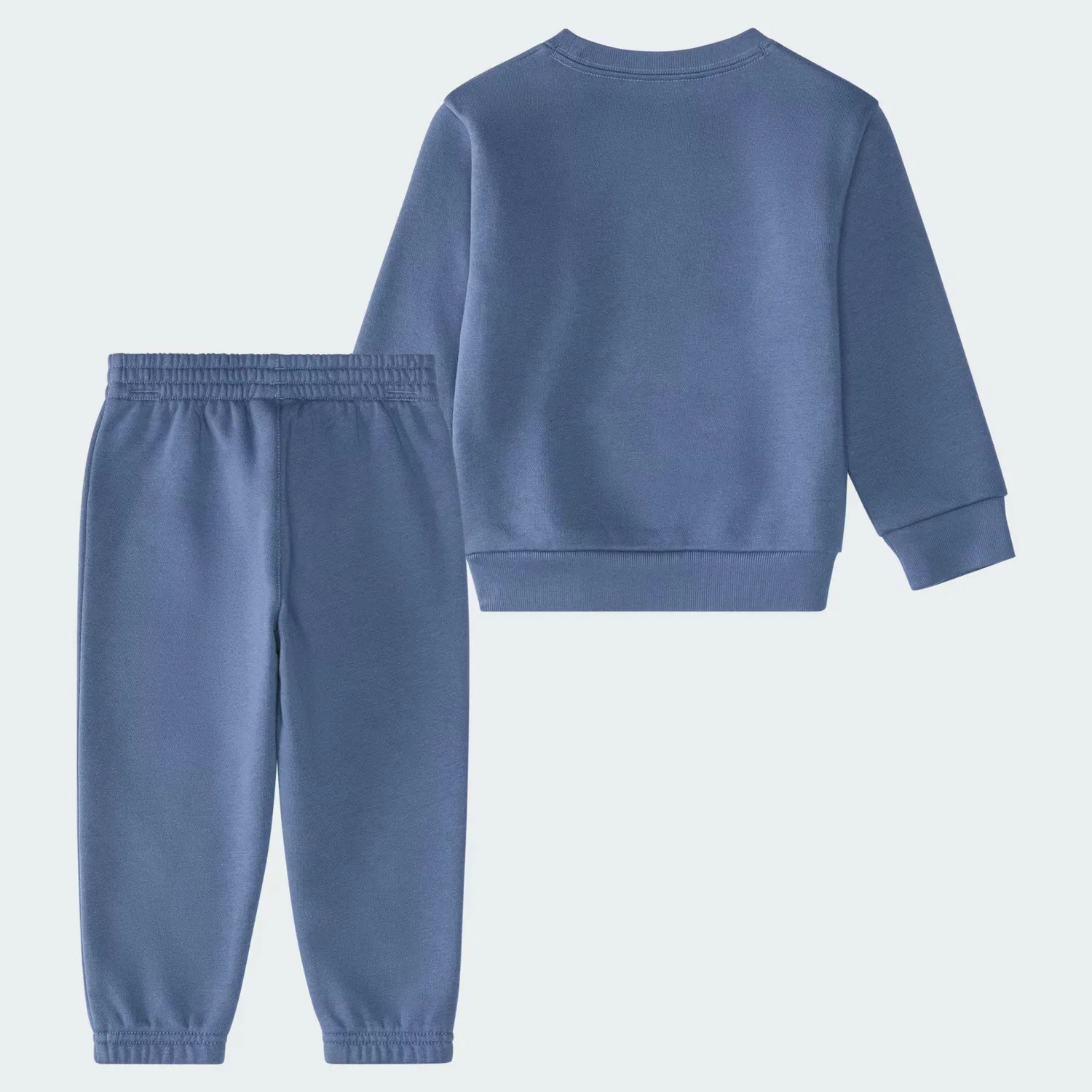 Детский спортивный костюм из флиса, толстовка и штаны, ess small logo promo Adidas Sportswear, темно-синий — фото 2