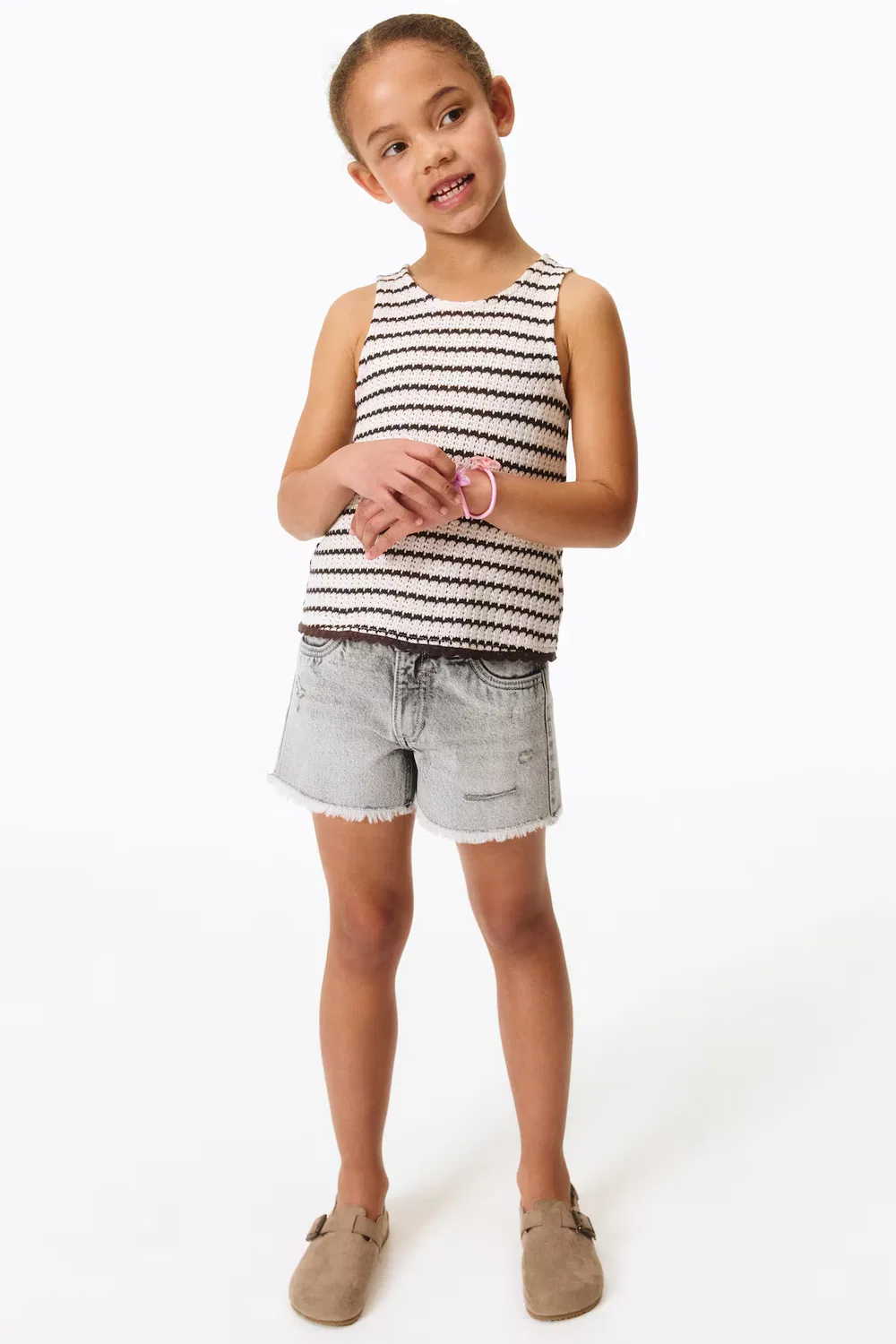 Джинсовые шорты с рваными краями H&M, Grau