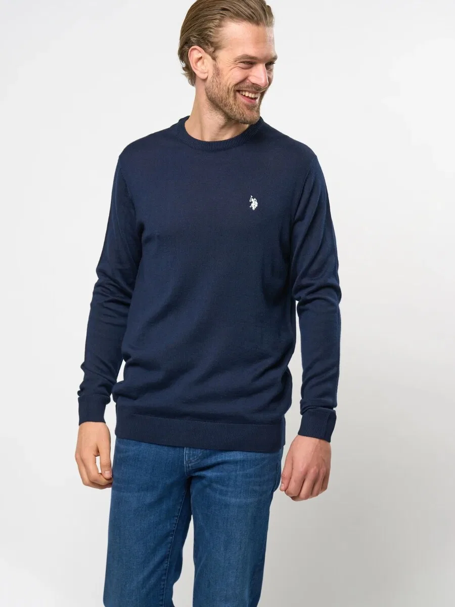 Свитер U.S. Polo Assn. 'UMKent' темно-синего цвета — фото 3