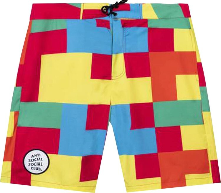 

Шорты Anti Social Social Club Kook Board Shorts 'Multi', красный