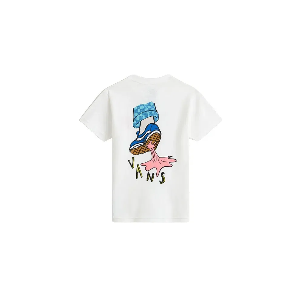 Детская футболка с принтом Gum Sole Tee Vans, White — фото 4