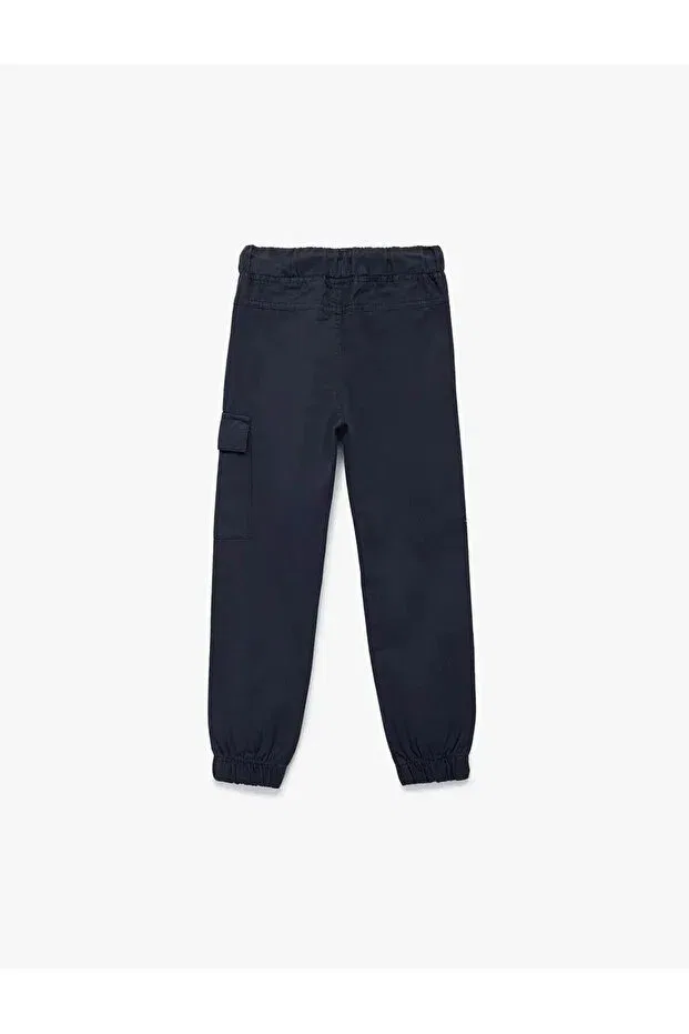 Детские брюки для мальчиков карго на шнурке Koton, Navy Blue — фото 2