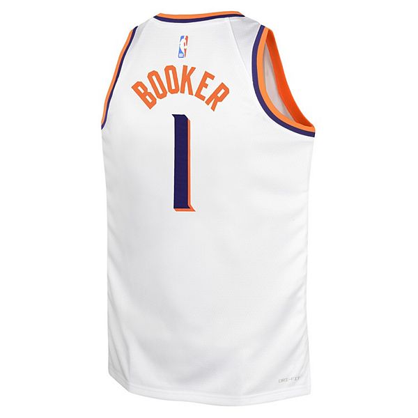 Молодежная футболка Devin Booker Phoenix Suns Swingman - ассоциация, белая Nike — фото 4