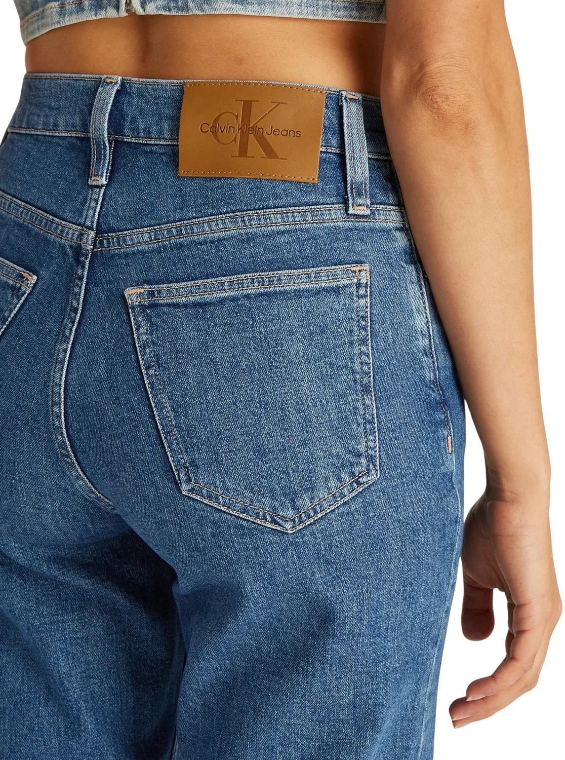 Женские джинсы Mom Jean Vita Alta Calvin Klein, Denim (Den Medium) — фото 3