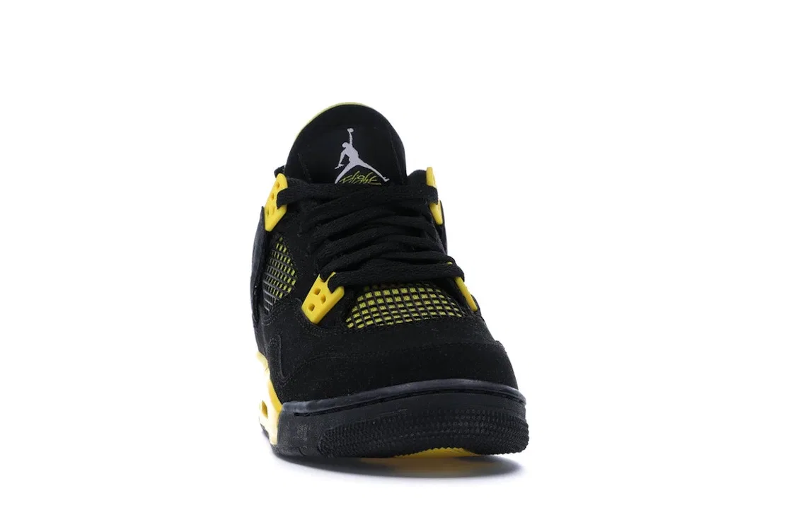 Детские кроссовки Lifestyle с принтом Jordan 4 Retro Thunder (2012) Jordan, Black/White-Tour Yellow — фото 2