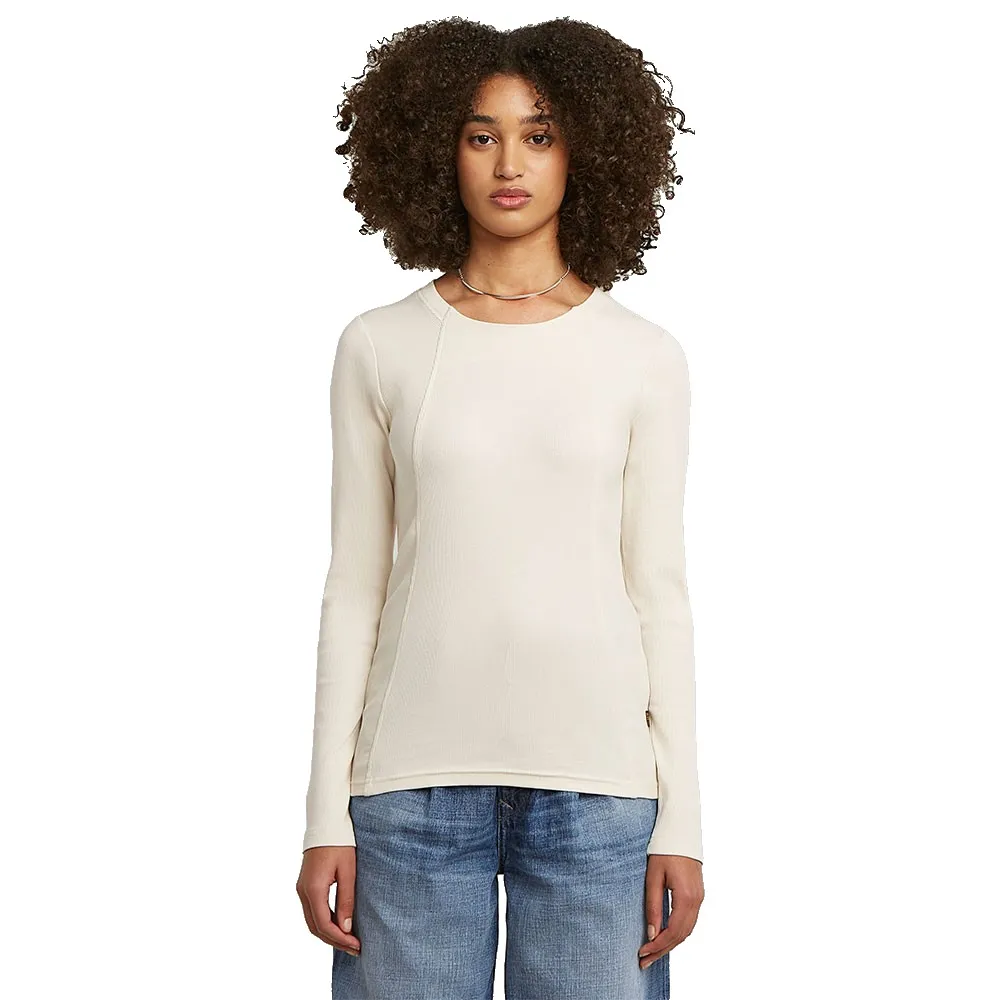 

Футболка с длинным рукавом G-Star A Line Slim Rib, бежевый