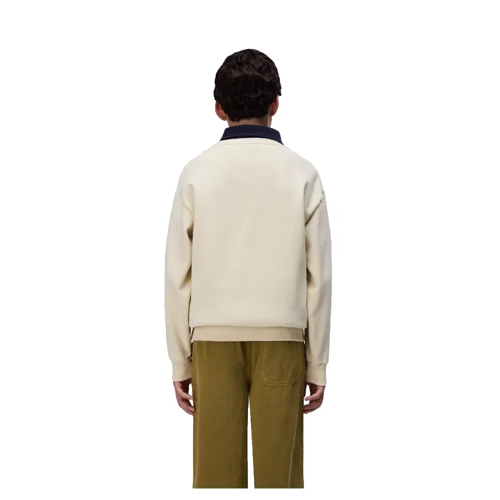 Детское худи с принтом New Box Logo Crew Napapijri, Beige — фото 2