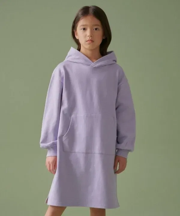 Свитшот-платье с капюшоном Musinsa Standard Kids, лавандовый
