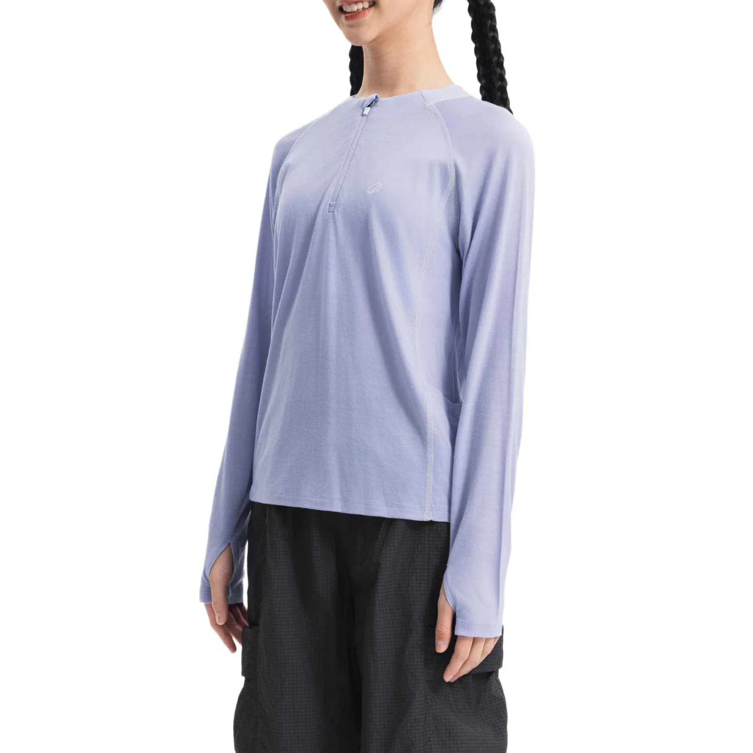 Детская футболка быстросохнущая с круглым вырезом Moderate DECATHLON, Light Purple — фото 4