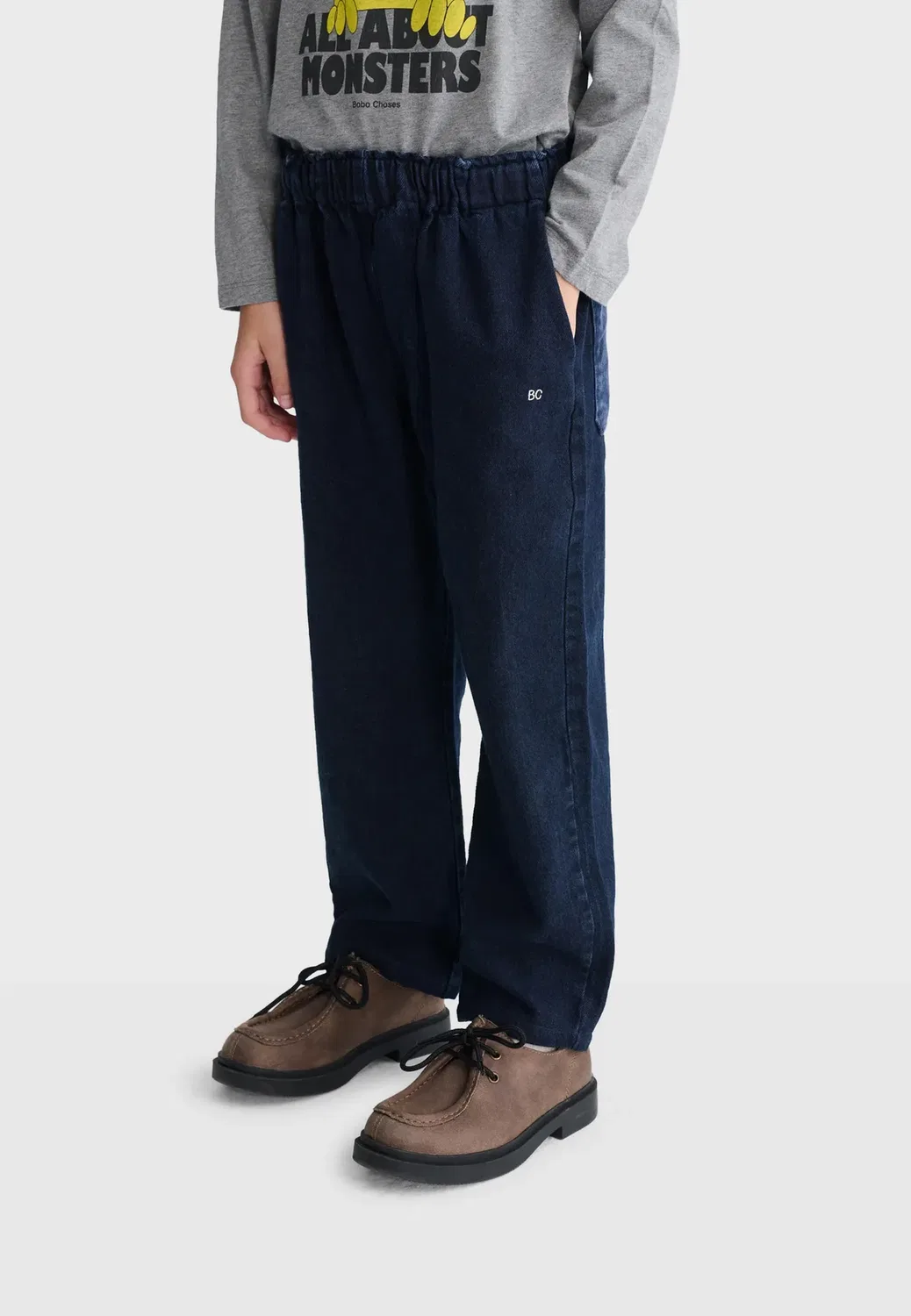 Джинсы унисекс - джинсы свободного кроя Bobo Choses, Dark Blue Denim — фото 4