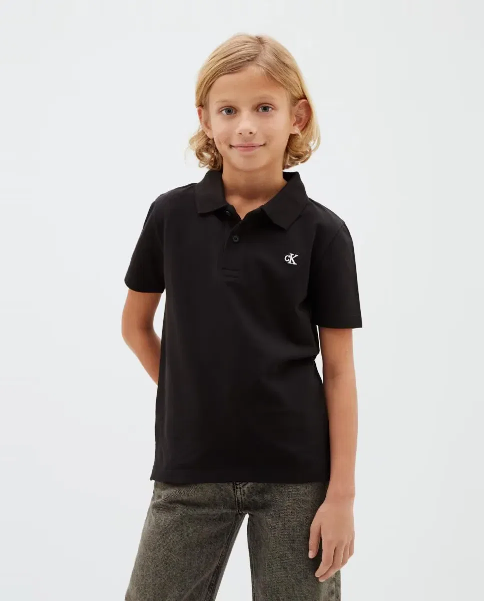 Детское поло для мальчиков хлопковое Calvin Klein, Negro