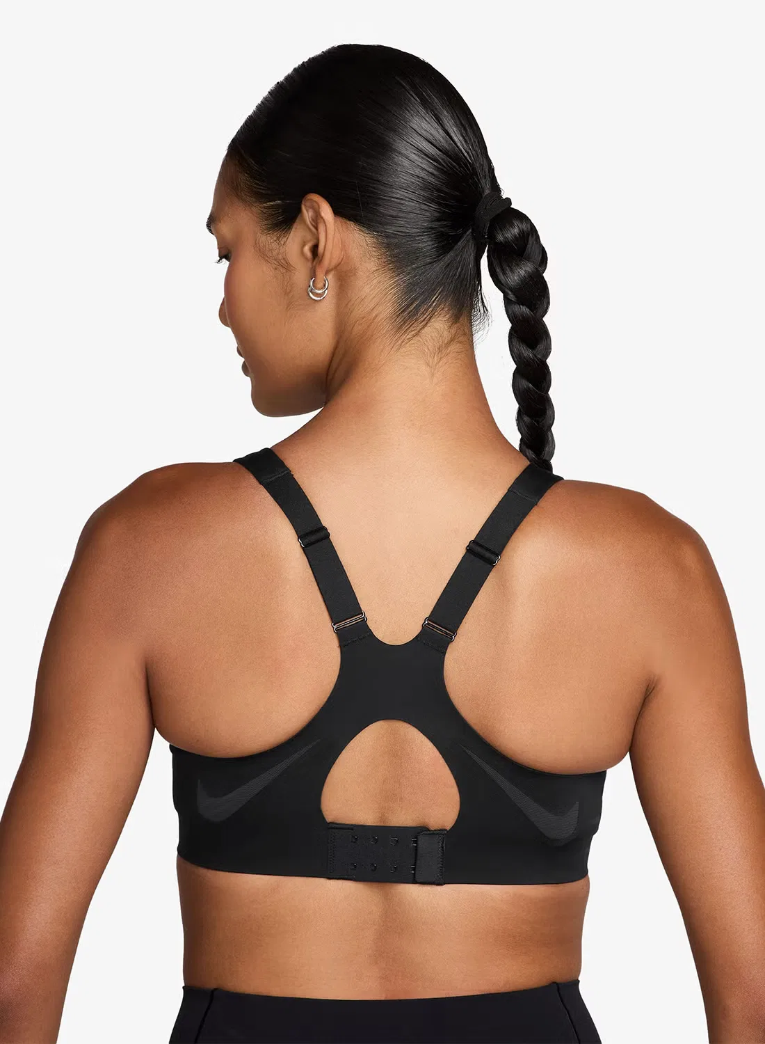 Бюстгальтер спортивный с высокой поддержкой Dri-Fit Rival Nike, черный — фото 2
