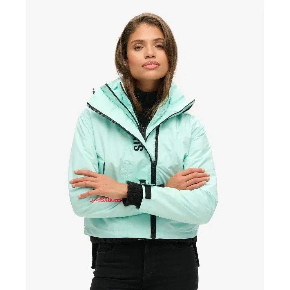 Женская ветрозащитная куртка с капюшоном Superdry SD, Синий — фото 4