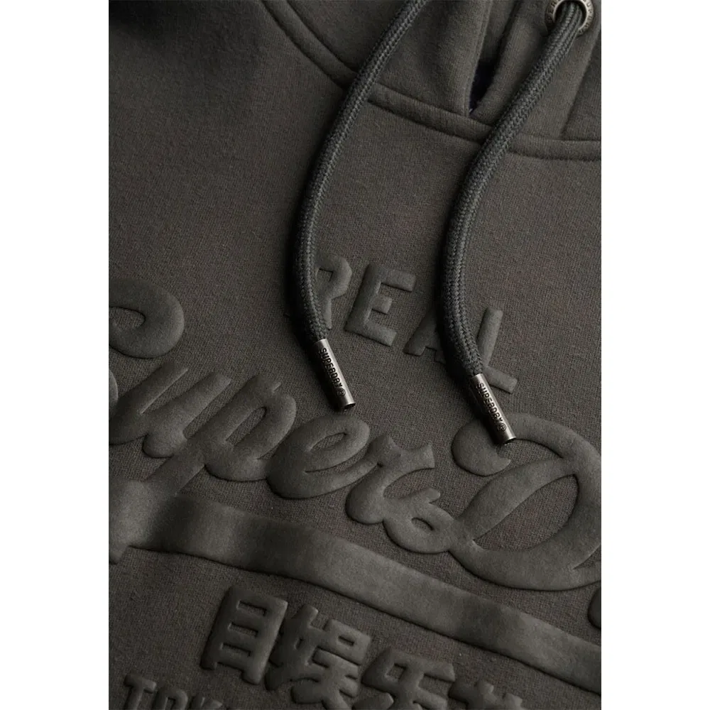Худи Superdry Vintage Logo Tonal, серый — фото 4