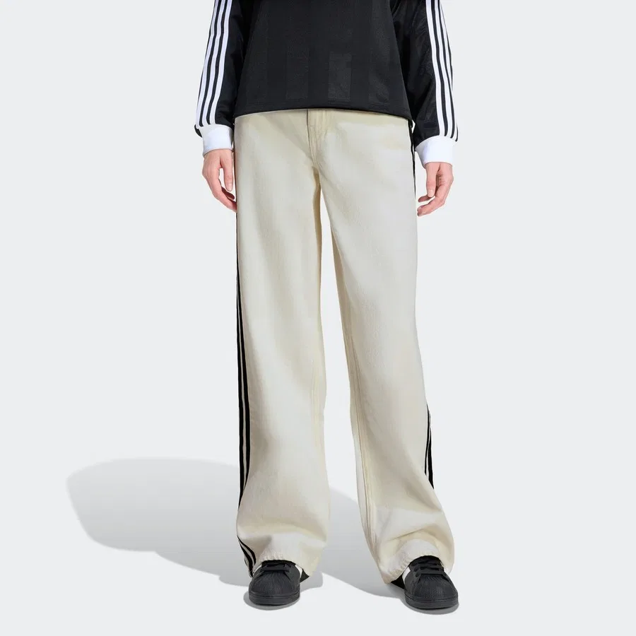 Спортивные брюки с принтом Firebird Denim, adidas, Белый