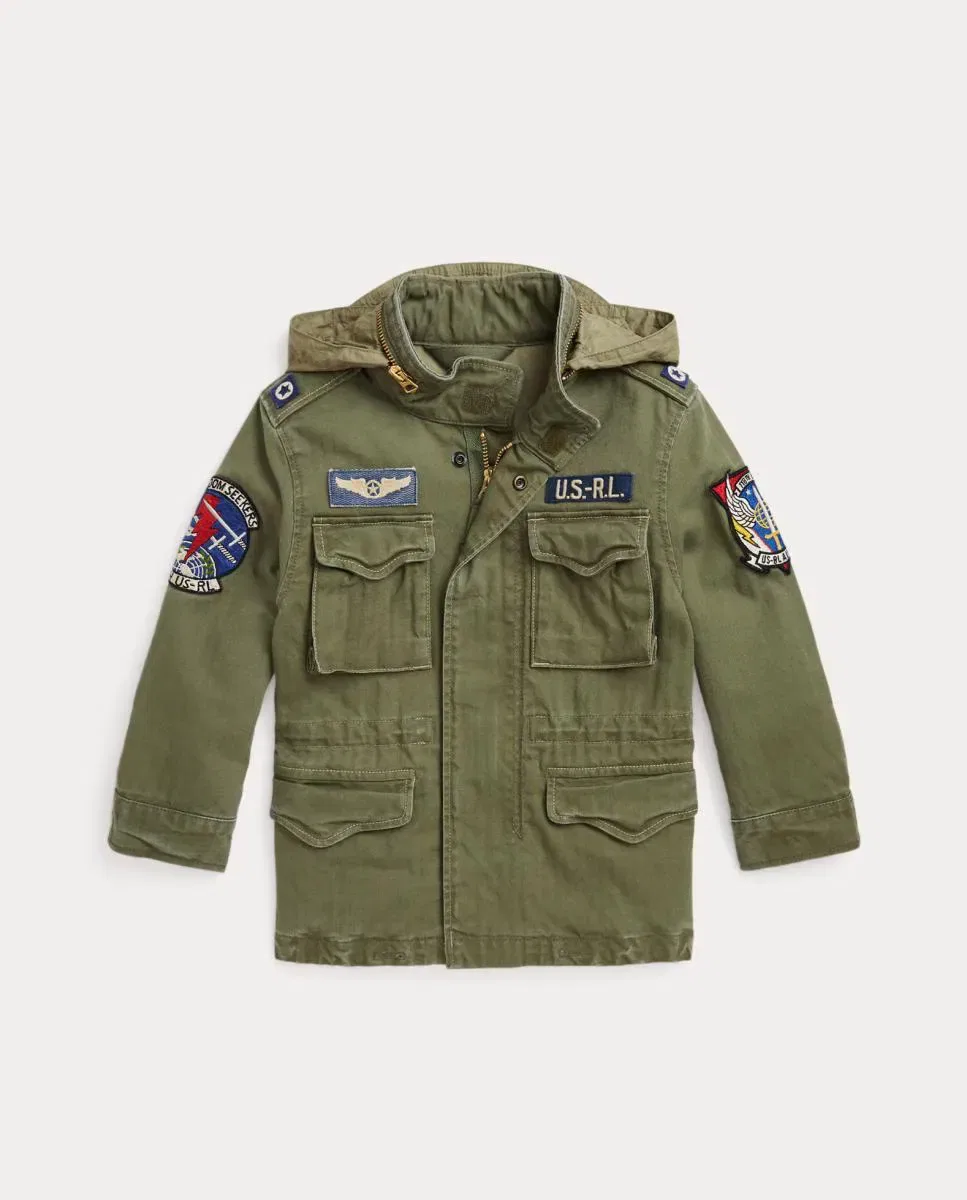 Детская куртка для мальчиков с патчами Polo Ralph Lauren, Verde Cadete