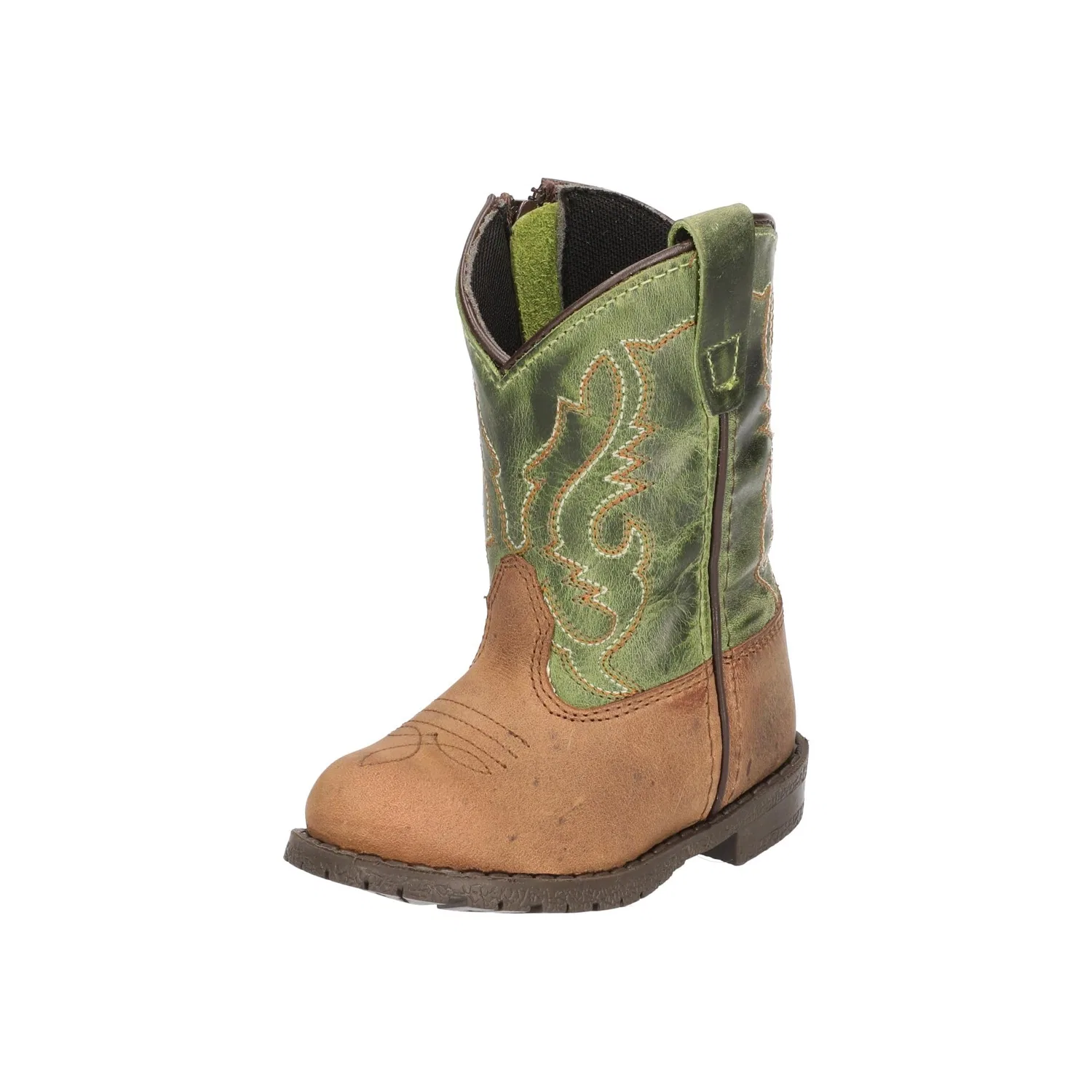 Детские ботинки для мальчиков ковбойские Smoky Mountain Boots, Brown/Green