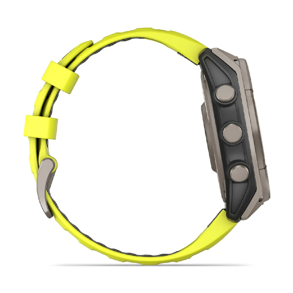 Умные часы Garmin Fenix 8, Solar Sapphire, 47 мм, 1.3", Wi-Fi, титановый/желтый — фото 3