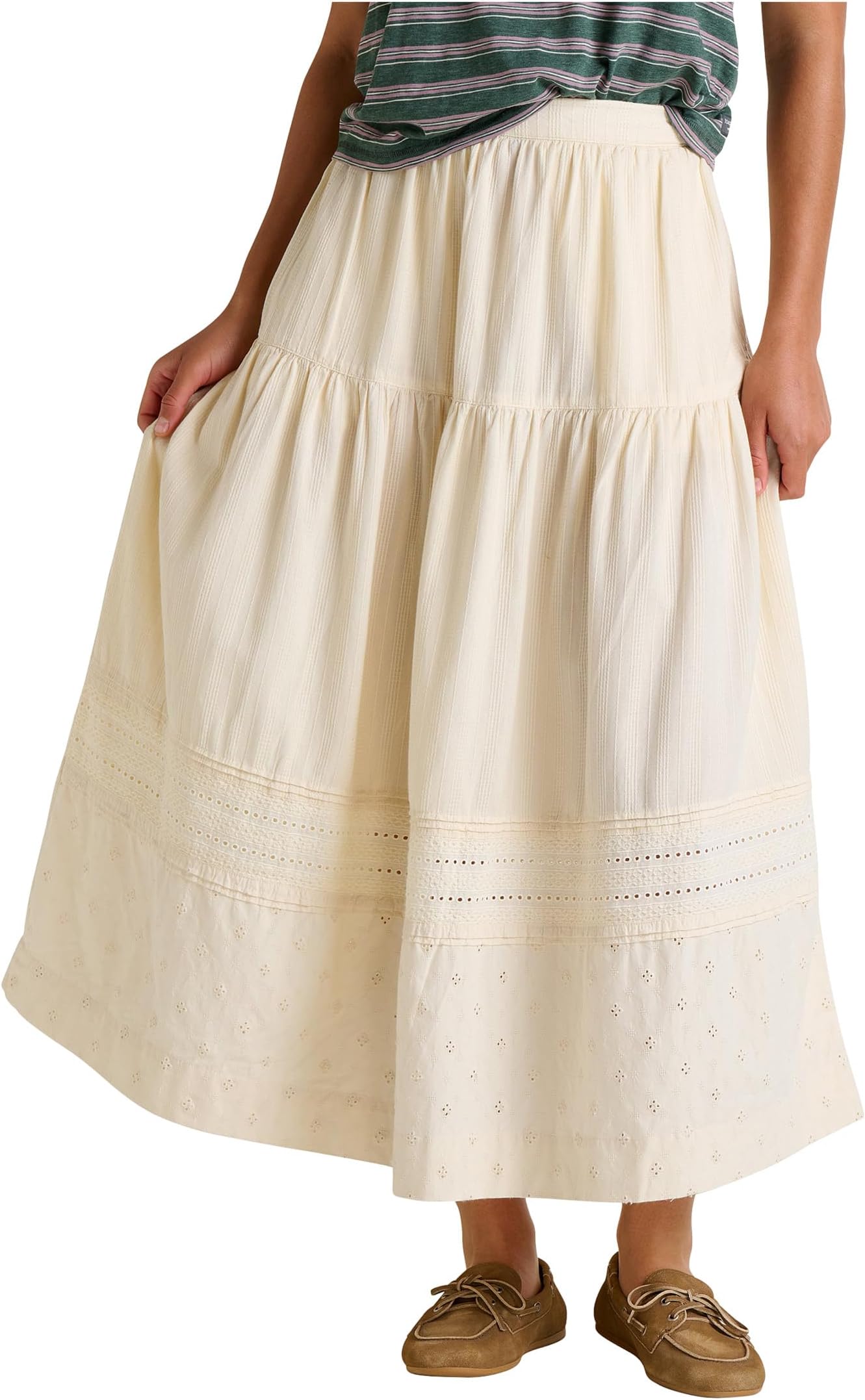 

Юбка Toad&Co Airscape Midi Skirt, цвет Salt Dobby