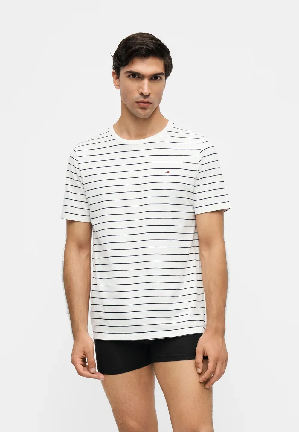 Комплект из 3 футболок с фирменной символикой - майка-футболка Tommy Hilfiger, Blue/Black — фото 2