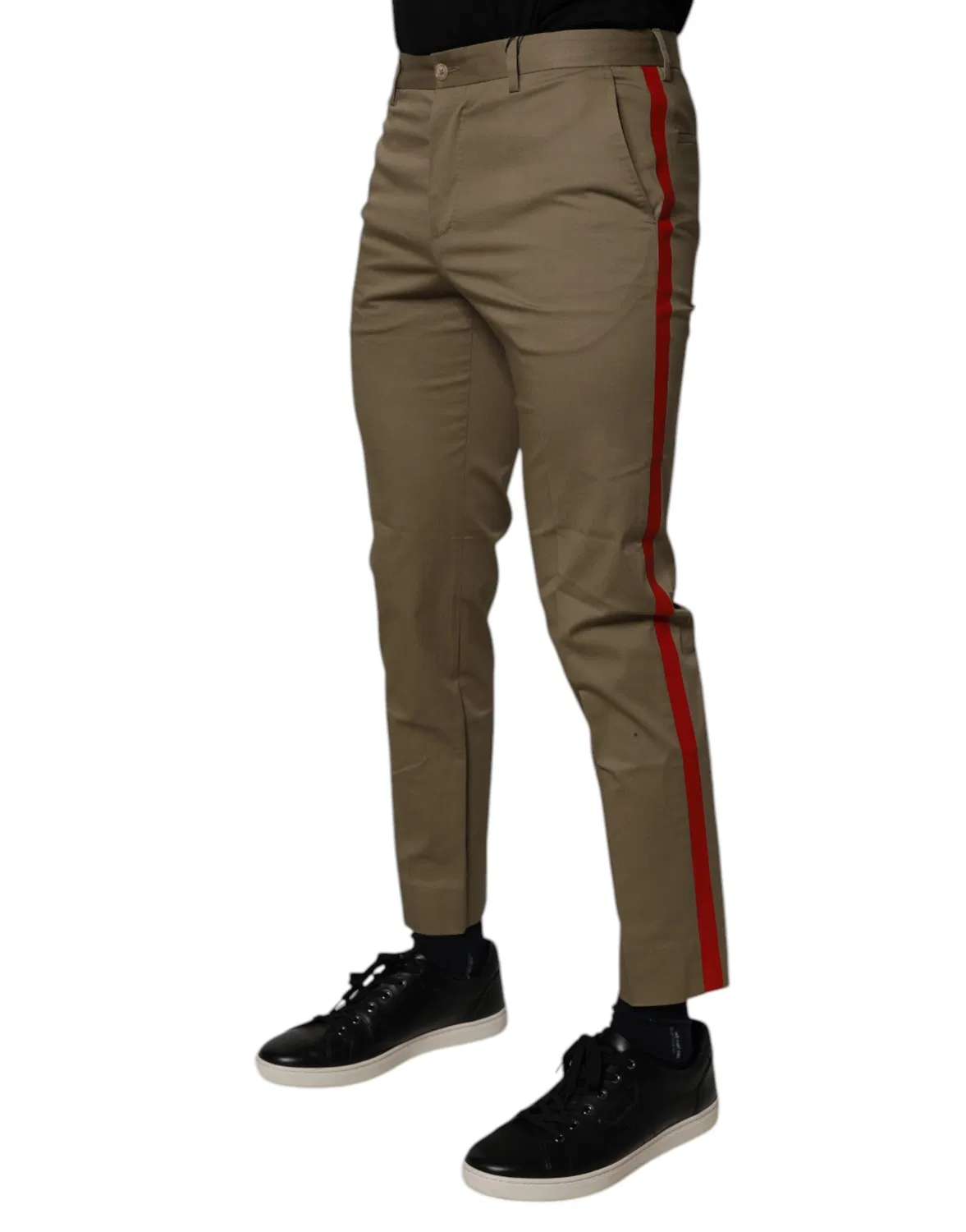 Мужские брюки чинос с логотипом Tapered Pants Dolce & Gabbana, Dark Khaki — фото 3