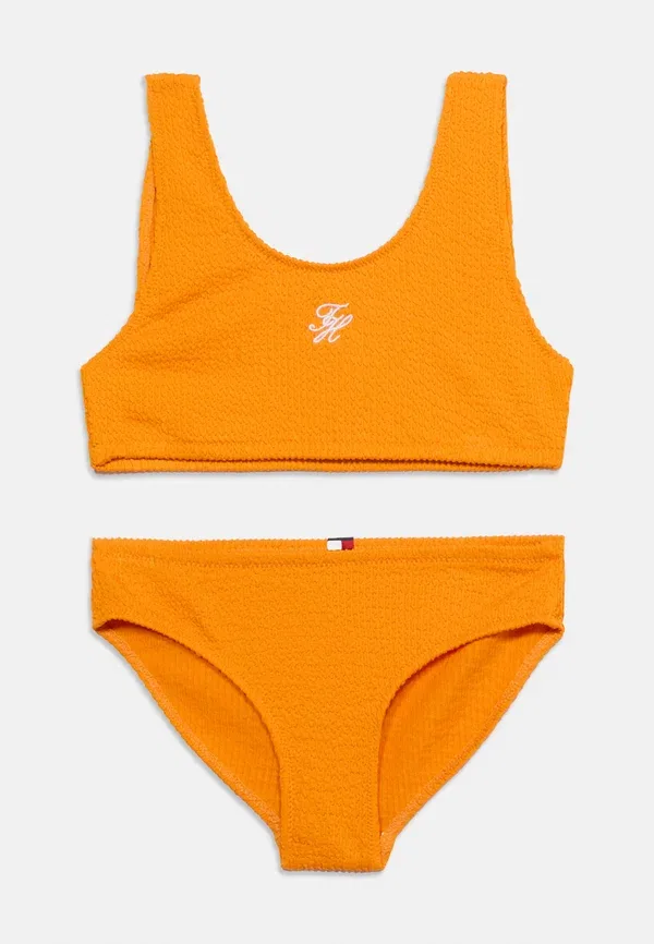 Купальник-бикини с вышивкой логотипа, Tommy Hilfiger, Orange Hype, оранжевый